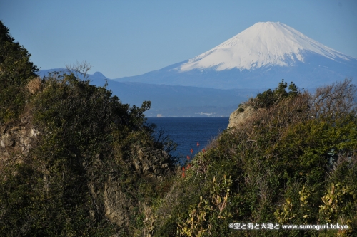 長者ヶ崎から覗く富士山