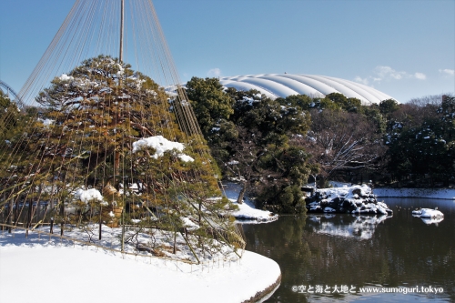 大雪の小石川後楽園