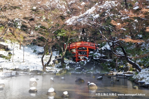 大雪の小石川後楽園