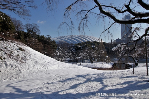 大雪の小石川後楽園