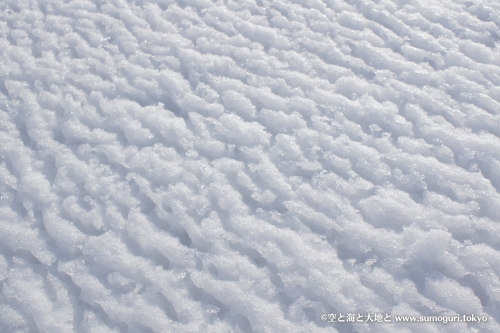 ゴジラ肌の雪面・アップ